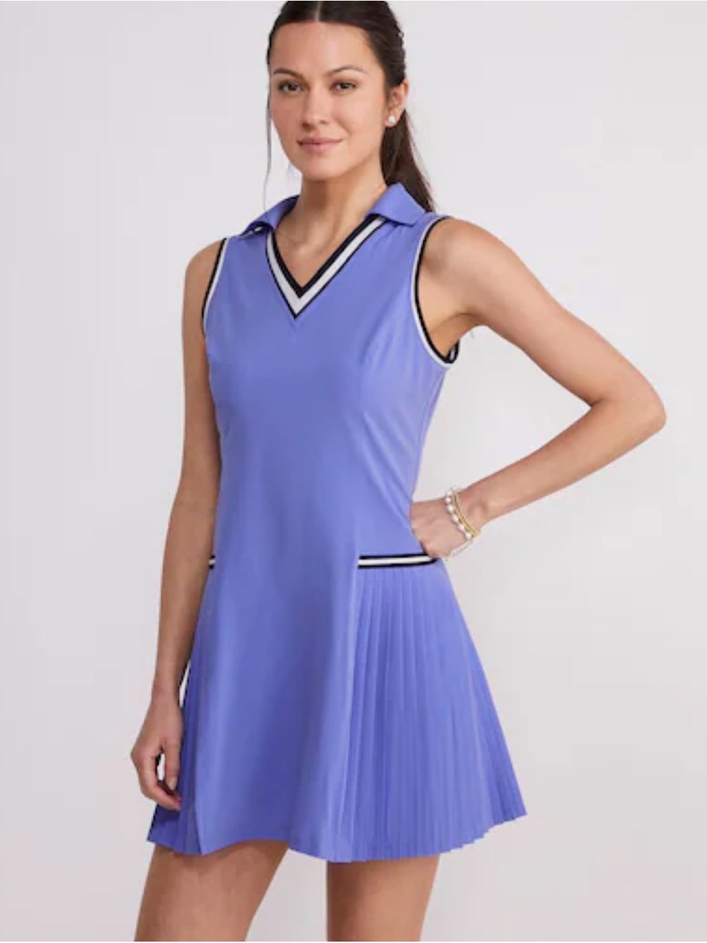 ⭐️FREE SHIPPING⭐️ Vineyard Vines ORG RETAIL $138 Periwinkle Pleated Tennis Dress